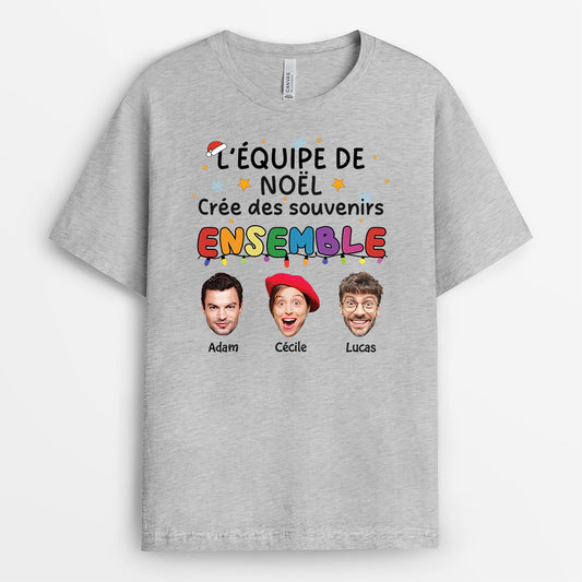 5912FR2 t shirt ami personnalise avec photo lequipe de noel 5912akzmf