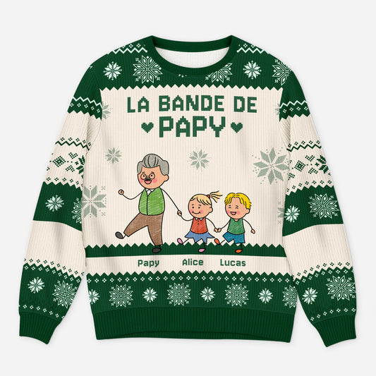 5919WFR1 pull de noel moche personnalise la bande a papy 5919wkmnb