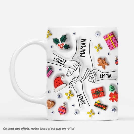 5926MFR1 effet dimpression 3d mug noel personnalise maman et ses enfants 5926mkzaa