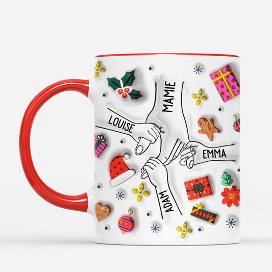 5926MFR2 effet dimpression 3d mug noel personnalise maman et ses enfants 5926mkzaa