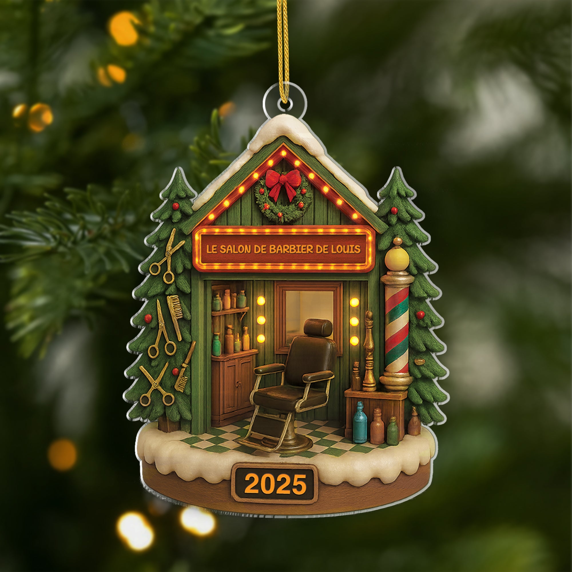 5954OFR1 effet dimpression 3d ornement acrylique personnalise le salon de barbier 5954oktcb