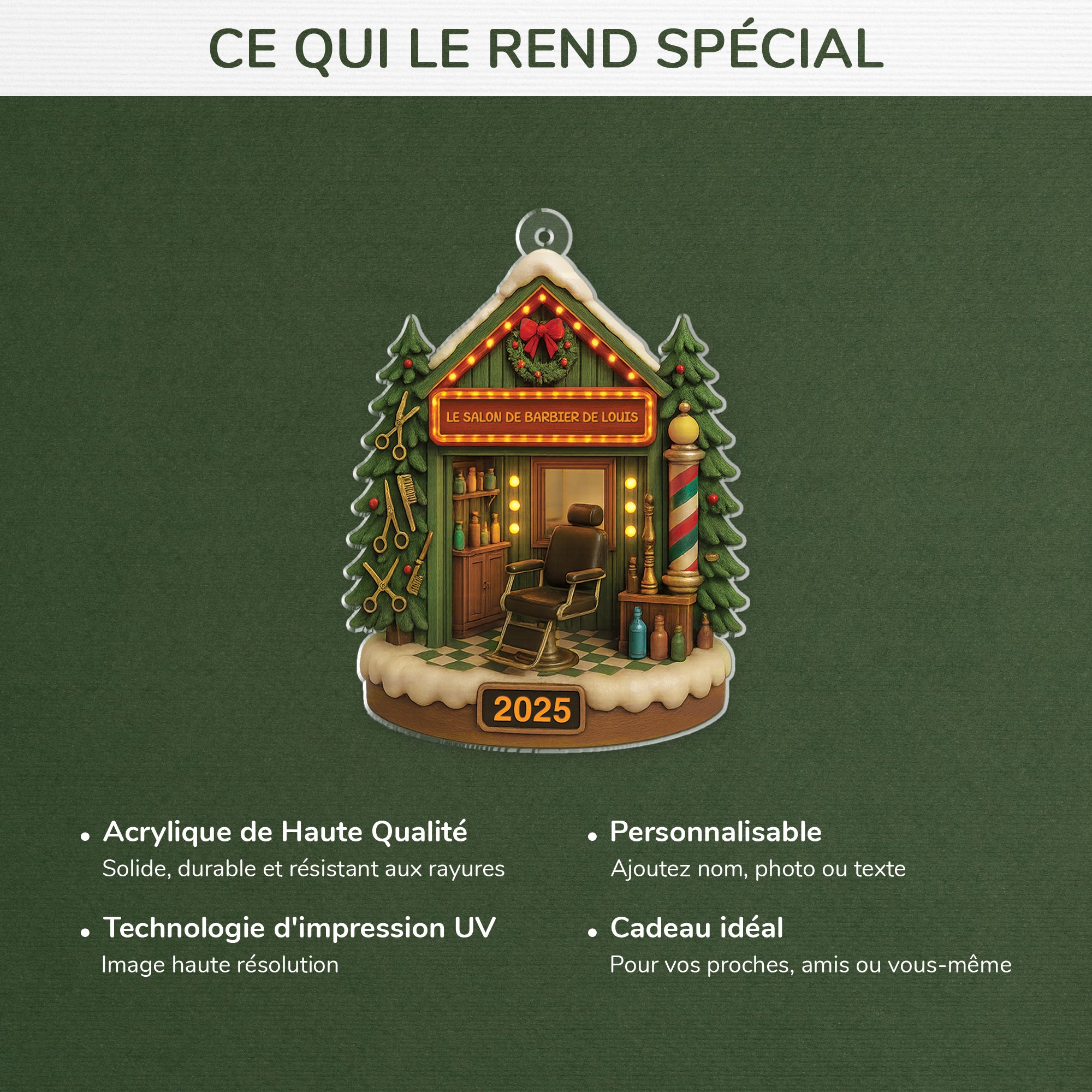 5954OFR4 effet dimpression 3d ornement acrylique personnalise le salon de barbier 5954oktcb