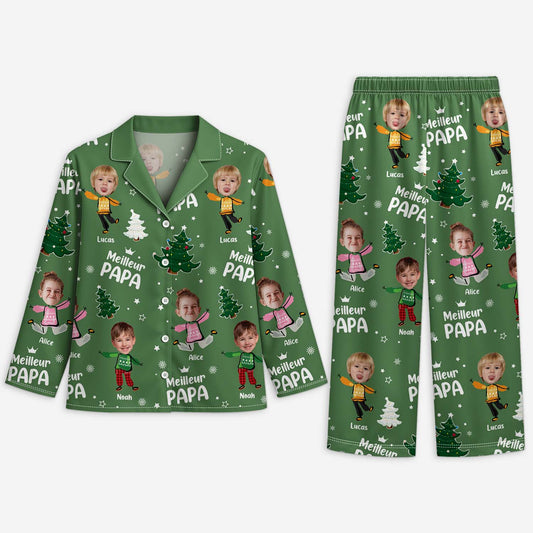 5955VFR1 pyjama noel personnalise meilleur papy 5955v8yzb