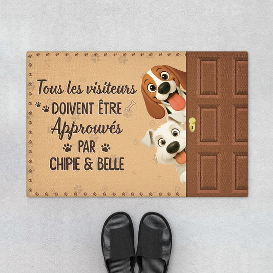 5983DFR1 paillasson personnalise les visiteurs doivent etre approuves par les chiens 5983dttcc_e4328493 1a62 47bb ba7b 923ebb462e6d