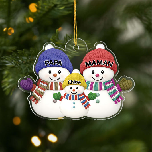 6056OFR1 ornement noel acrylique personnalise famille ensemble bonhomme de neige 6056o3qai_0703b8b4 3747 4184 af08 a146be92a1ff