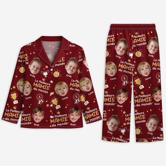 6127VFR1 pyjama personnalise meilleur papy mamie du monde 6127vtkza