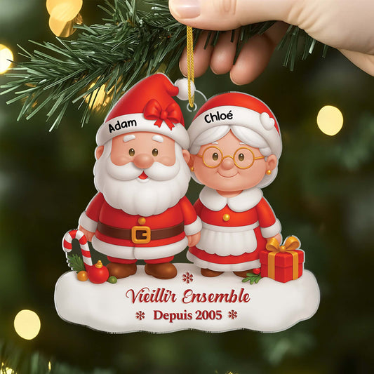 6229OFR2 effet dimpression 3d ornement noel acrylique personnalise toi moi vieillir ensemble 6229ottag