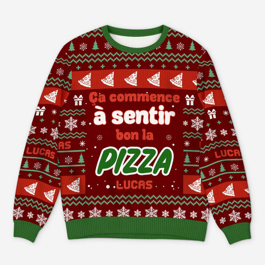6240WFR1 pull de noel moche_ personnalise ca commence a sentir bon la pizza 6240w
