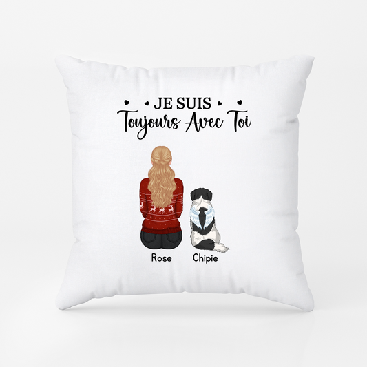 6290PFR1 toujours avec toi coussin personnalise chien chat commemoratif 6290p3fmc
