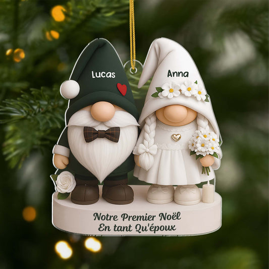 6292OFR1 effet dimpression 3d ornement noel acrylique personnalise pour couple mariage vieillir ensemble 6292o8tcg