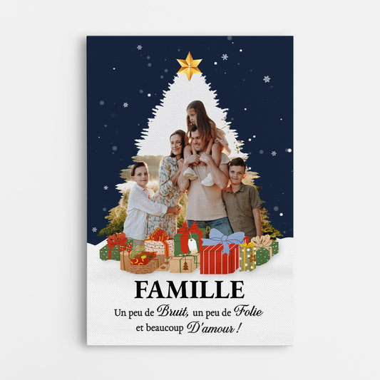 6419CFR1 toile photo famille personnalisee un peu de bruit beaucoup d_amour 6419c6hai