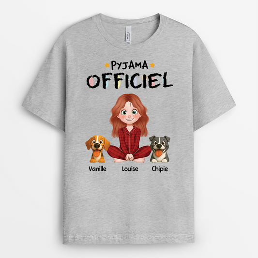 6474AFR2 t shirt personnalise pyjama officiel avec chien pour dormir 6474a3t0c