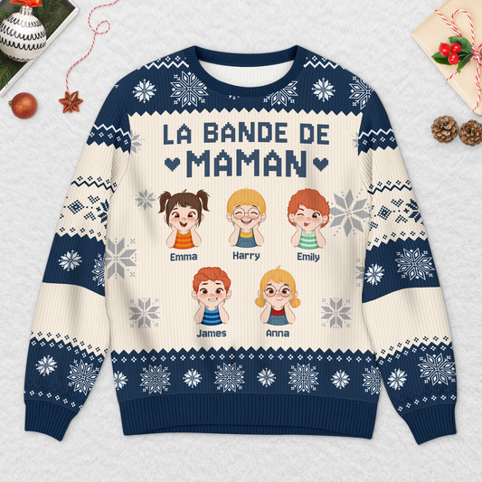 6498WFR2 pull de noel moche personnalise la bande de papa maman 6498wkp5a