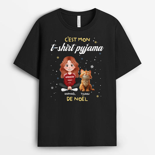 6529AFR2 t shirt personnalise t shirt pyjama de noel avec mon chat 6529attqd_83b22cbc 18dd 4a96 815a 0b80f26bc8da