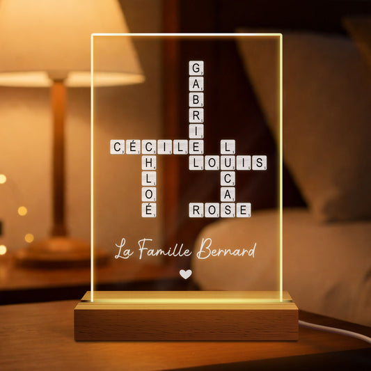 6560LFR1 notre famille veilleuse mot croise famille personnalise 6560lcvai_2