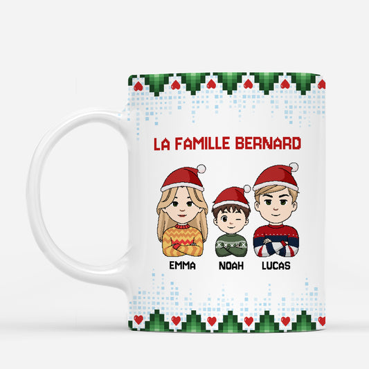 6587MFR1 mug de noel personnalise notre famille 6587m3kci