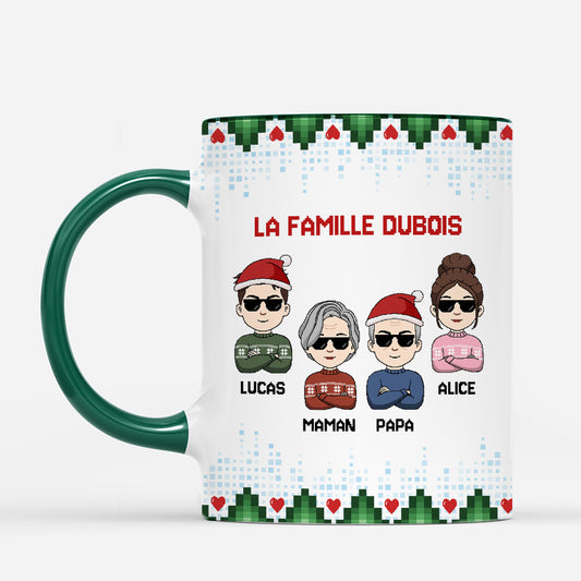6587MFR2 mug de noel personnalise notre famille 6587m3kci