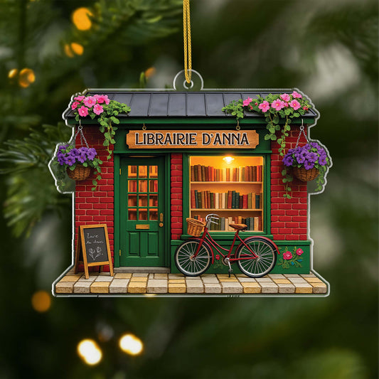 6634OFR1 effet dimpression 3d ornement noel acrylique personnalise pour amoureux des livres mon librairie magique 6634o3t5a