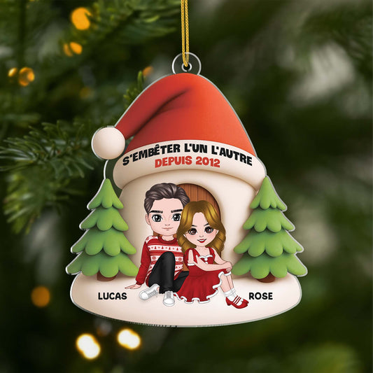 6705RFR1 effet dimpression 3d ornement acrylique personnalise vieillir ensemble couple a noel 6705rkm5g
