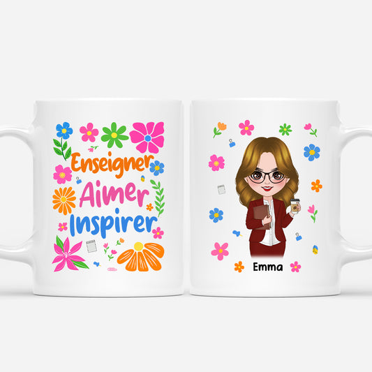 6928MFR1 mug personnalise professeur enseigner aimer inspirer 6928mtzct