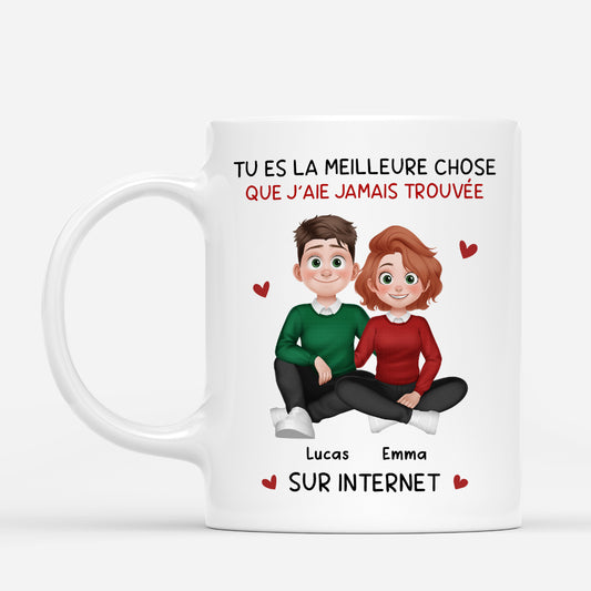 7025MFR1 mug personnalise couple la meilleure chose sur internet 7025mkq5g