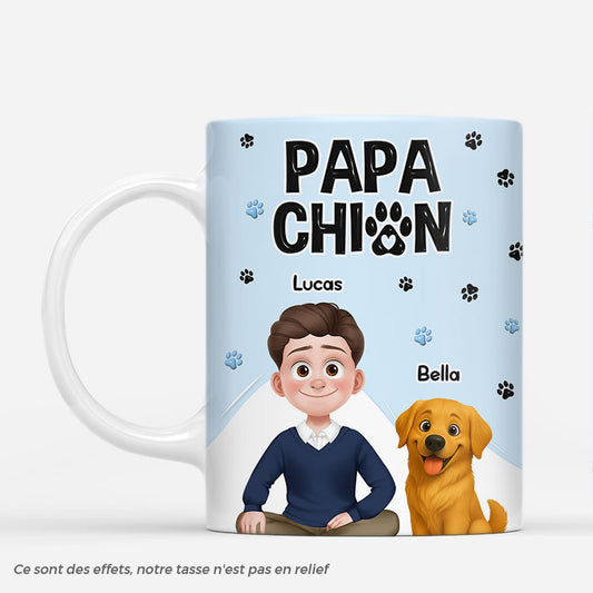 7054MFR1 mug personnalise papa chien taime 7054m3mmc