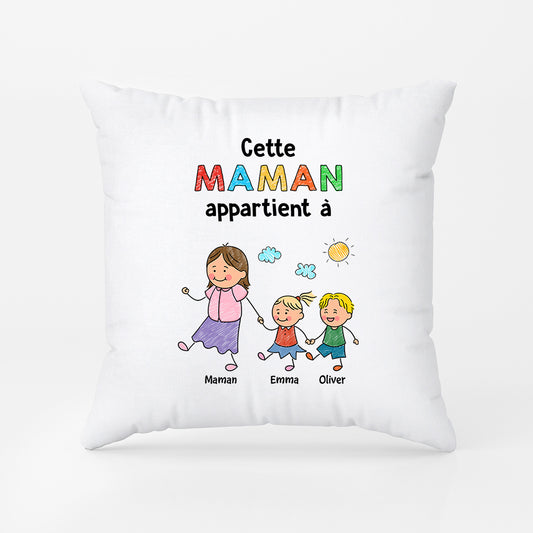7078PFR1 ce papa cette maman appartient a coussin maman papa 7078ptpaa
