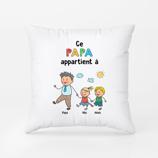 7078PFR2 ce papa cette maman appartient a coussin maman papa 7078ptpaa