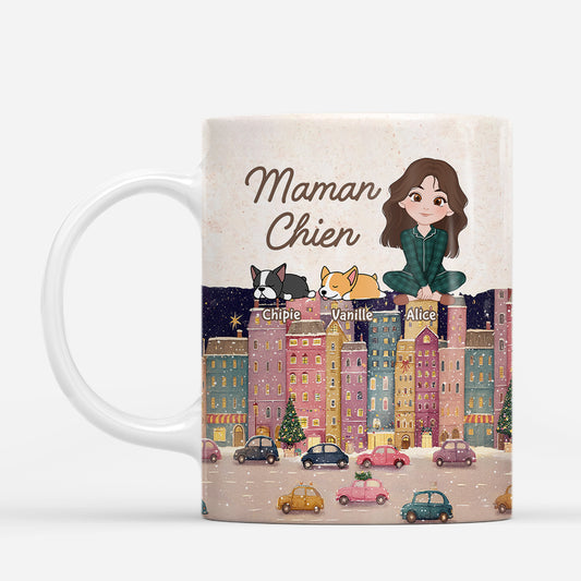 7163MFR1 mug personnalise maman chien et la ville 7163m8ync