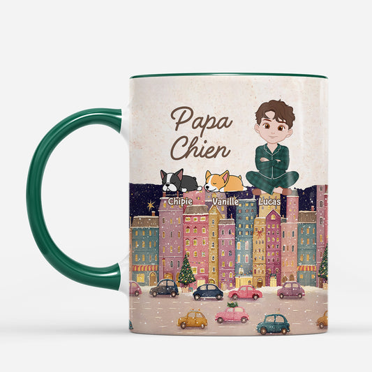 7163MFR2 mug personnalise maman chien et la ville 7163m8ync