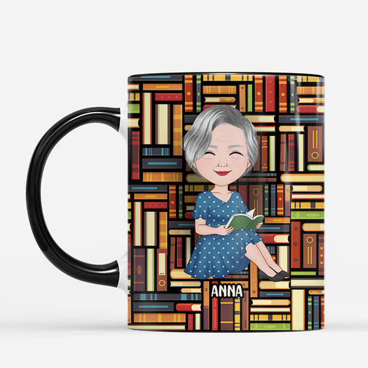7166MFR2 mug personnalise pour femme fan de lecture chut je lis mes livres 7166m8tza