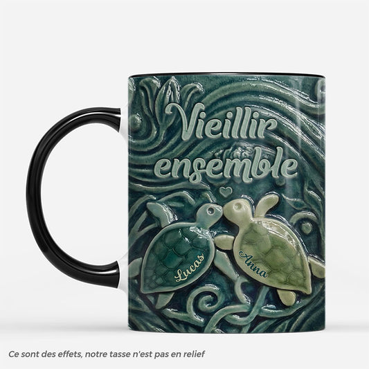 7224MFR1 effet dimpression 3d mug personnalise couple tortue vieillir ensemble 7224m8ptg