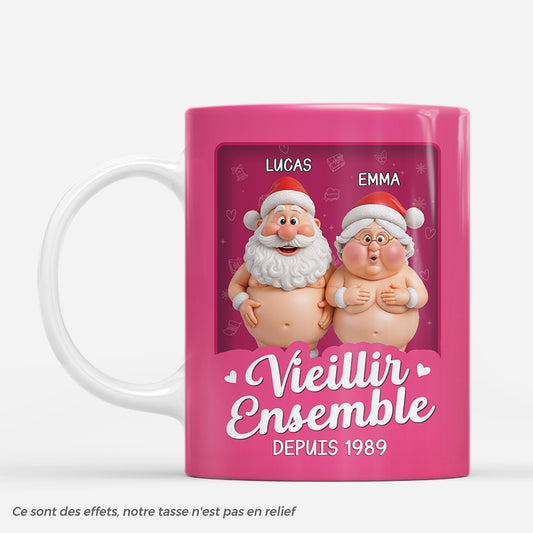 7249MFR1 effet dimpression 3d mug personnalise couple de noel vieillir ensemble avec humour 7249m3lcg_1