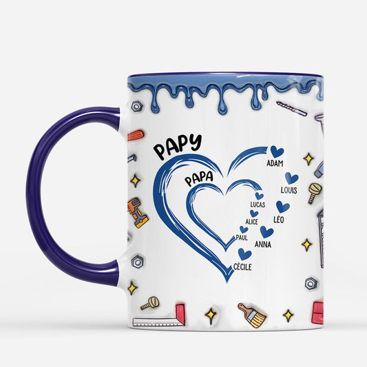 7282MFR2 effet dimpression 3d mug de noel personnalise coeur rouge de mamie maman 7282mkh5a