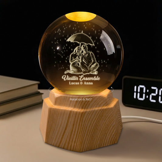 7377LFR1 veilleuse boule de cristal 3d personnalisee couple ensemble 7377l3lzg