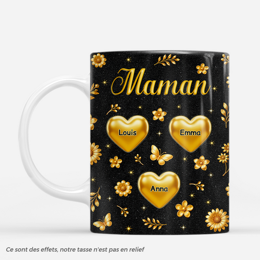 7489MFR1 effet dimpression 3d mug personnalise coeur en or de mamie maman 7489m6fwa