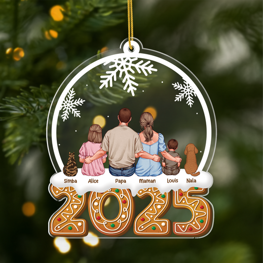 7500OFR1 ornement de noel personnalise acrylique la famille et animaux de compagnie 7500ott5i