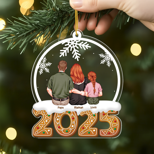 7500OFR2 ornement de noel personnalise acrylique la famille et animaux de compagnie 7500ott5i