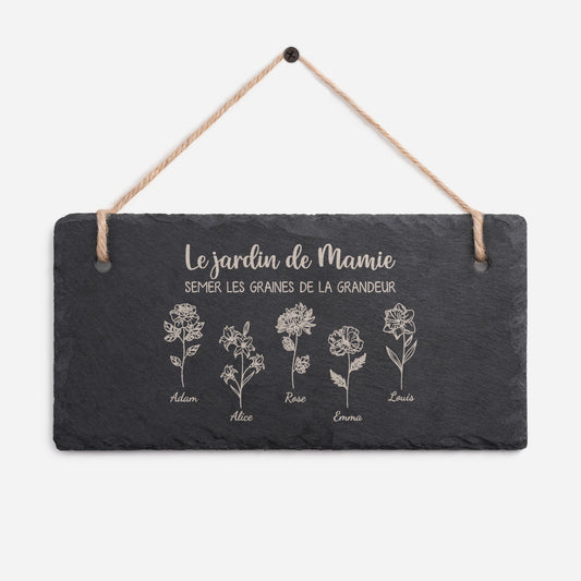 7641AFR1 le jardin de mamie maman plaque ardoise personnalisable 7641aetqca_e5475c81 217f 4c77 9d7f 8b195c6d721f