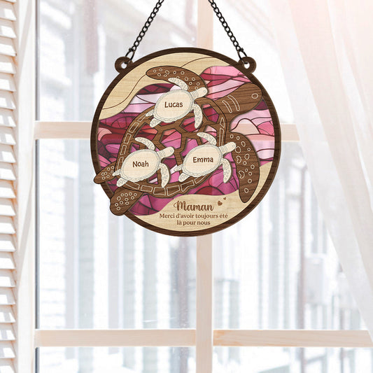 7672UFR2 merci maman mamie tortue attrape soleil personnalise en acrylique 7672uspza