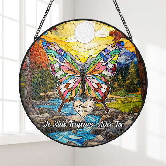 7687UFR1 douce memoire de papy mamie attrape soleil personnalise en verre commemoratif 7687utpcb