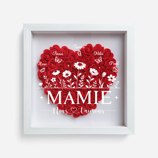 7688OFR1 pour dire on taime mamie maman boite fleurs personnalisee 7688otptg
