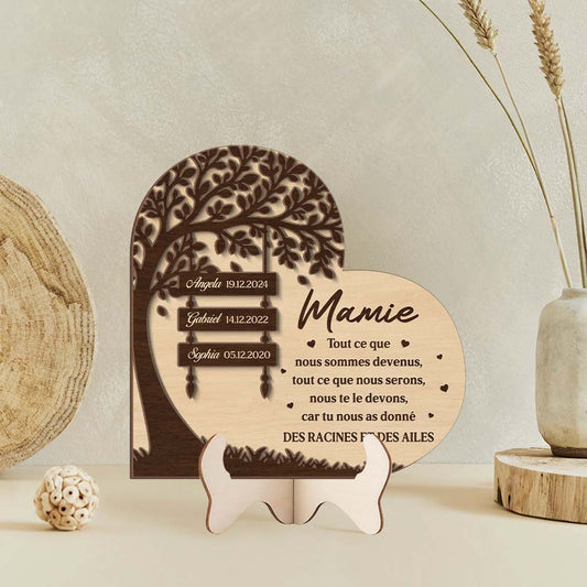 7723QFR2 racines et ailes de mamie papy plaque en bois personnalisee prenom 7723qtqmb