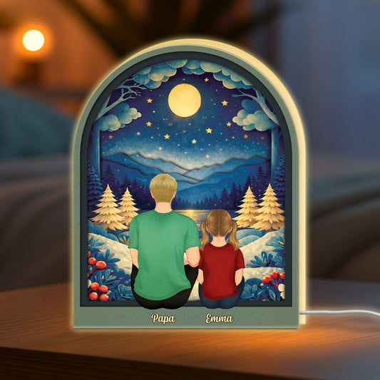 7748LFR2 effet dimpression 3d papa maman et enfant ensemble lightbox personnalisable 7748l3ywa