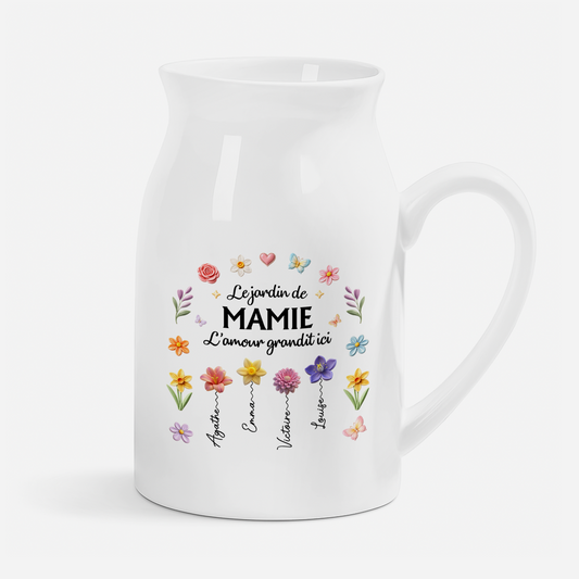 7761OFR1 vase personnalise le joli jardin de mamie maman 7761o6twa