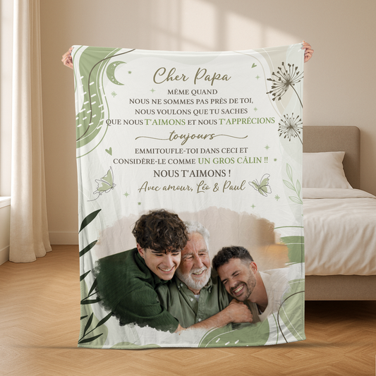 7807BFR2 maman papa je taime toujours plaid personnalise photo 7807b3eza