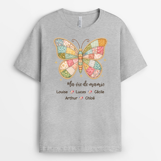 7842AFR2 la vie damour t shirt personnalise maman mamie 7842a6fna
