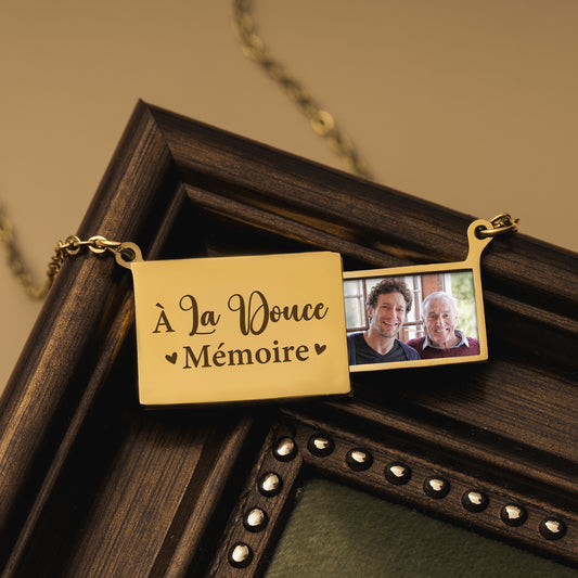7853JFR2 cadeau maman et papa toujours avec toi collier photo personnalise commemoratif 7853j3pca