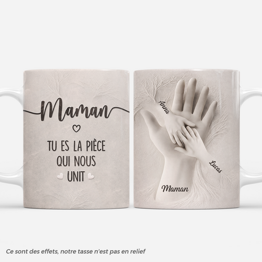 7873MFR1 effet dimpression 3d qui nous unit mug personnalise maman papa 7873mtfza