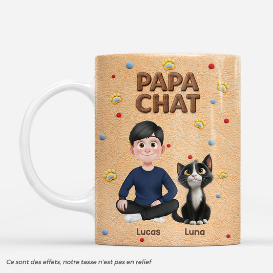 7878MFR1 effet dimpression 3d maman chat avec patte mug personnalise chat 7878mtpzd_d8b1c933 def5 440a aae3 83065e63e930